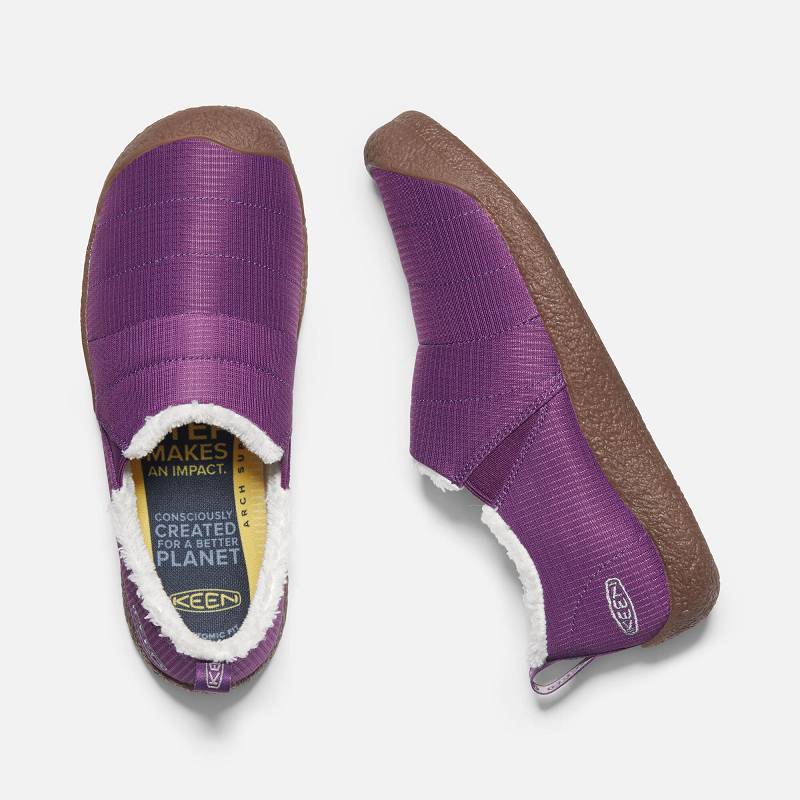 Keen Howser II Hausschuhe Damen DE-12976 Wood Violet/Plum Purple - Keen Damenschuhe Lila